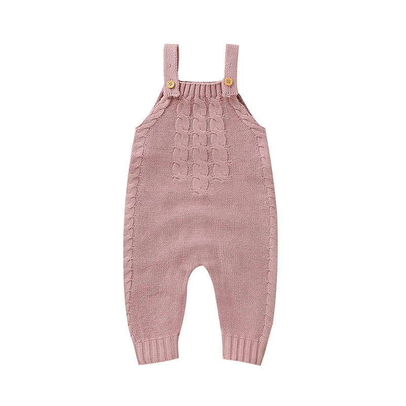 KnitNest – Solid Color Sleeveless Baby Romper