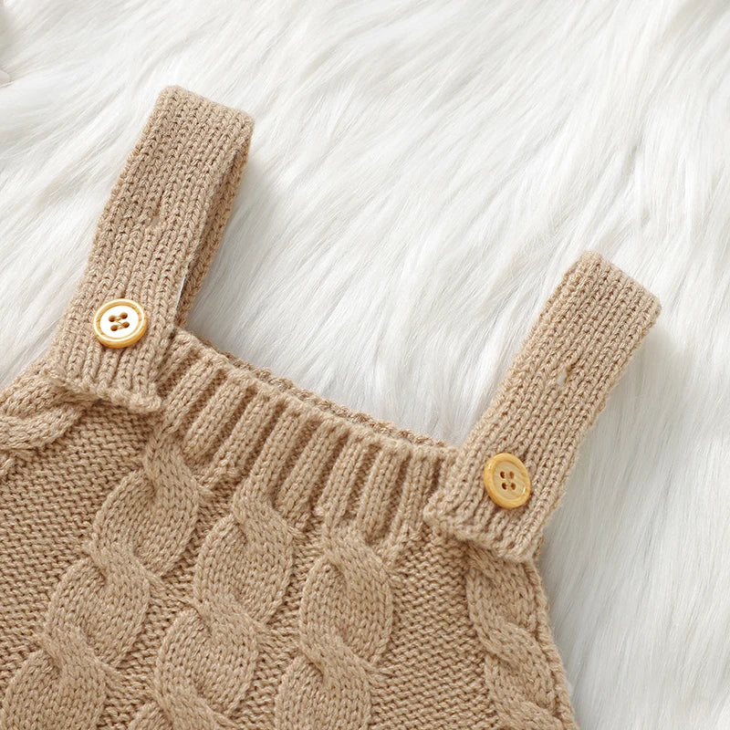 KnitNest – Solid Color Sleeveless Baby Romper