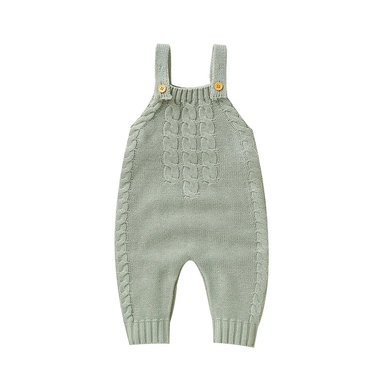 KnitNest – Solid Color Sleeveless Baby Romper