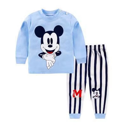 SnuggleMates – Cartoon Cotton Pajama Set for Little Dreamers