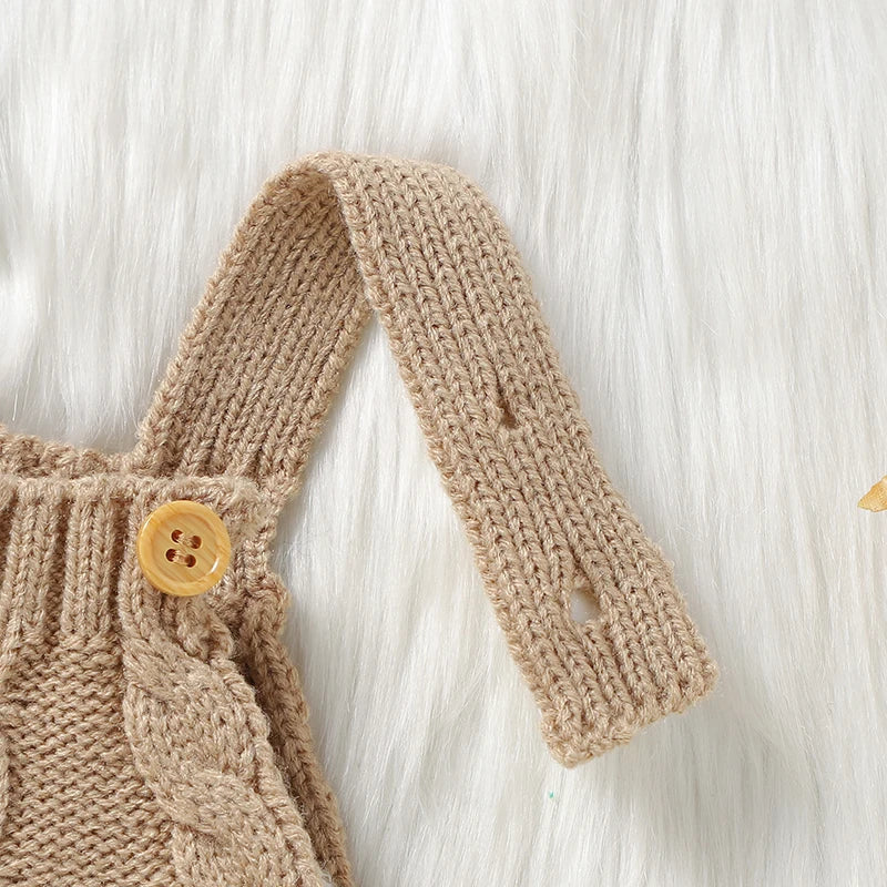 KnitNest – Solid Color Sleeveless Baby Romper